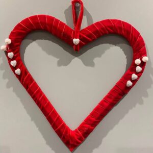 Metal Heart Frame (Jute/Velvet Ribbon)