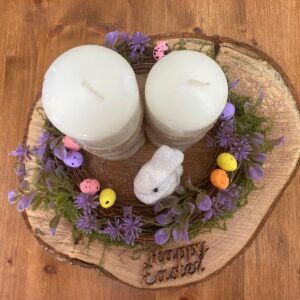 Two Easter candle display