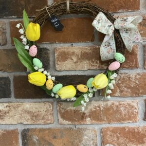 Smaller Spring/Easter wreath (brown grapevines)