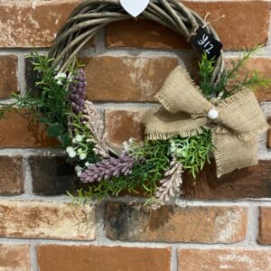 Spring/Easter wreath (light brown wicker)