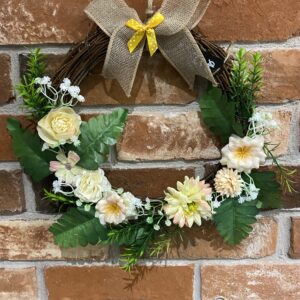 Spring/Easter wreath (brown grapevines)